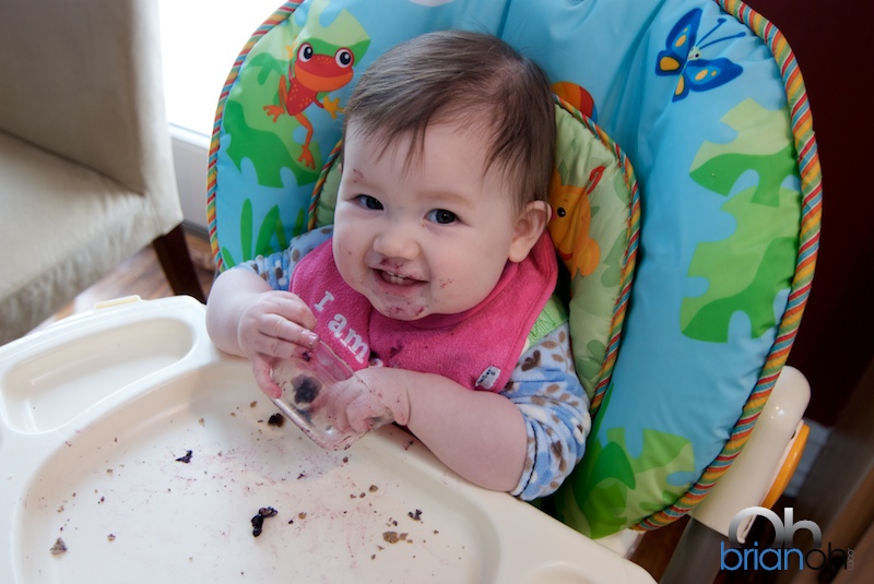 Sarah Oh and blueberry pancake