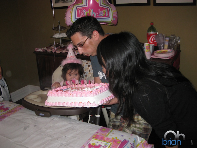 Blowing out the Candle at Jasmine's 1st